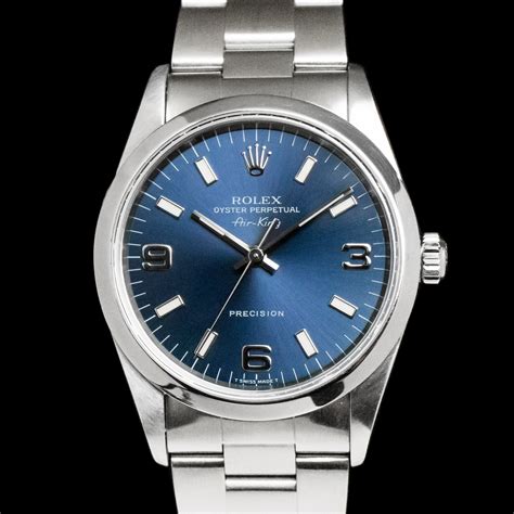 rolex air king 14000m blue dial